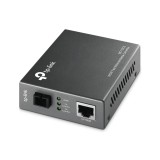 MEDIA CONVERTOR TP-LINK RJ45 10/100M la fibra SC single-mode 100M, Full-duplex, Tx:1310nm, Rx:1550nm, pana la 20Km, montabil in sasiu &quot;MC112CS&quot;
