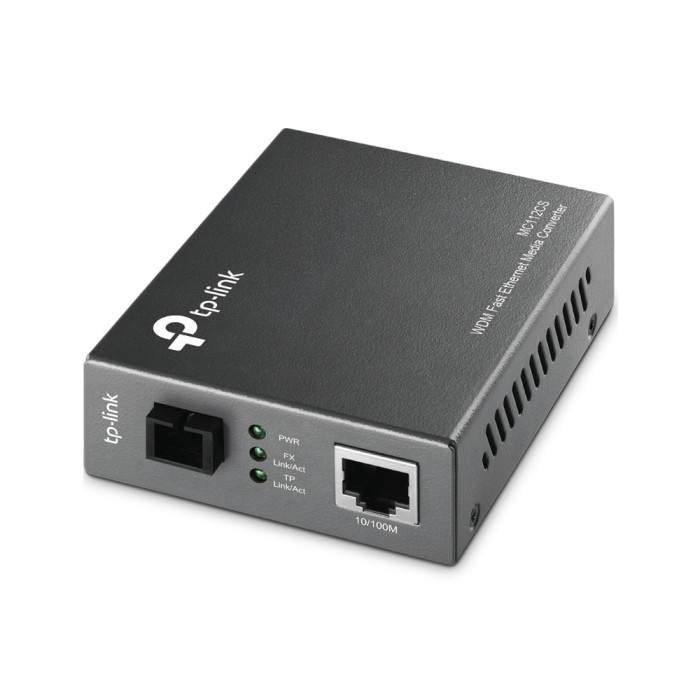 MEDIA CONVERTOR TP-LINK RJ45 10/100M la fibra SC single-mode 100M, Full-duplex, Tx:1310nm, Rx:1550nm, pana la 20Km, montabil in sasiu &quot;MC112CS&quot;