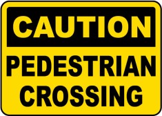 Caution Pedestrian Crossing Sign foto