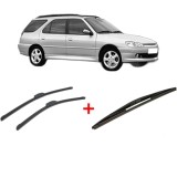 Cumpara ieftin Set 3 stergatoare PEUGEOT 306 Break (7E, N3, N5) 1997 - 2002, pentru parbriz si luneta, Bosch Twin