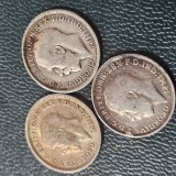 Marea Britanie , 3 PENCE 1913 , 1914 si 1935 , argint