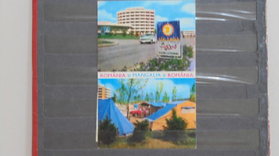 ROM - MANGLIA - 2 VEDERI DIN STATIUNE - CIRCULATA, TIMBRATA - HOTEL SCOICA SI foto