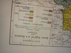 HARTA ETNOGRAFICA A AUSTRO-UNGARIEI SI A ROMANIEI , CCA 1910 * H.KIEPERT