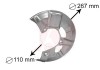 Protectie stropire disc frana Audi 80 (B1/B2), 08.1974-09.1986 , 90/Coupe (B2), 10.84-04.1987 , Vw Passat (B1/B2), 05.1973-03.1988, fata, Stanga, met