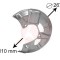 Protectie stropire disc frana Audi 80 (B1/B2), 08.1974-09.1986 , 90/Coupe (B2), 10.84-04.1987 , Vw Passat (B1/B2), 05.1973-03.1988, fata, Stanga, met