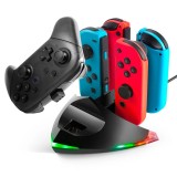Suport de incarcare Tideal 5in1 pentru controler Switch Pro si controler Joy Con