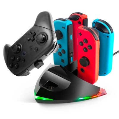 Suport de incarcare Tideal 5in1 pentru controler Switch Pro si controler Joy Con foto