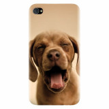 Husa silicon pentru Apple Iphone 4 / 4S, Cute Yawning Puppy