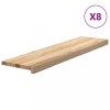 Trepte scari 8 buc Stejar masiv netratat 100x30x2 cm, DKD Home Decor