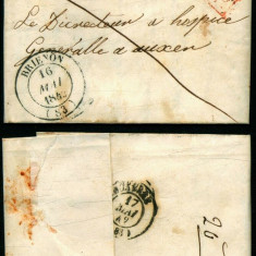 France 1842 Rare Stampless Cover + Content Brienon Auxerre D.1071