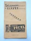 QW13 - Program teatru - Teatrul Trianin si Elysee - anii 1940