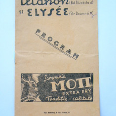 M3 C18 - Program teatru - Teatrul Trianin si Elysee - anii 1940