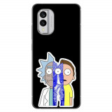 Husa compatibila cu Nokia X30 Silicon Gel Tpu Model Rick And Morty Connected