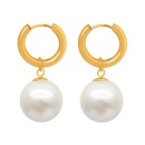 Cumpara ieftin Cercei Celeste Pearl, Otel Placat cu Aur 18K - 87736-0