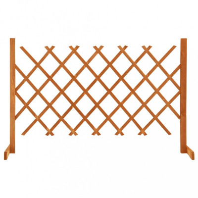 vidaXL Gard cu zăbrele de grădină, portocaliu, 120x90 cm, lemn de brad foto