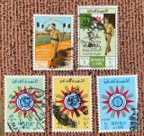 Irak 1961-1962 Revoluția din 14 Iulie Ziua Armatei și Emblema Republicii General Qasim Lot 5 Valori Ștampilate - OREF1