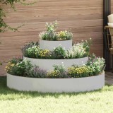 VidaXL Vază pentru Grădină Argintiu 120 x 120 x 20 cm Oțel inoxidabil