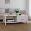 VidaXL Măsuţă de cafea, alb, 100x55x35 cm, lemn masiv de pin