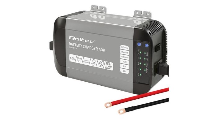 Qoltec &Icirc;ncărcător inteligent pentru baterii AGM GEL LiFePO4 SLA 12V 40A