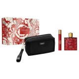 Versace Eros Flame - Set Cadou (Apa de Parfum 100 ml + Apa de Parfum 10 ml + Geanta Cosmetice), Barbati