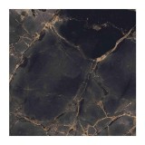 Gresie exterior / interior portelanata Kazan Gold Black, 60 x 60 cm, negru, lucioasa, rectificata, aspect marmura