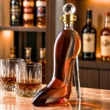 Decantor sticla, forma pantof stiletto, 750 ml, elegant pentru vin si whisky