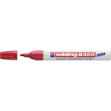 Marker permanent Edding 8300 Industrial, corp metalic, varf rotund, 1. 5-3 mm, rosu