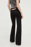 Diesel pantaloni P-MAEVY femei, culoarea negru, evazați, high waist, A12961.0GYCG