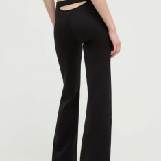 Diesel pantaloni P-MAEVY femei, culoarea negru, evazați, high waist, A12961.0GYCG