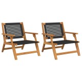vidaXL Mobilier de grădină 2 pcs Negru 67 x 78 x 73 cm 367827