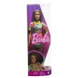 PAPUSA BARBIE FASHIONISTA SATENA CU ROCHIE CU IMPRIMEU GOOD VIBES