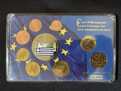 Euro set - Grecia 2004-2009 + medalie comemorativă , UNC foto