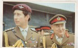 bnk cp Militare - Razboiul Malvinelor - Printul Charles cu g-ral Bramall