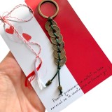 Martisor - breloc Feng Shui cu monede chinezesti - verde