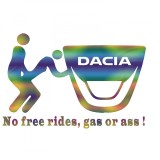 Cumpara ieftin Sticker Dacia No Free Rides Gas Or Ass