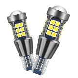 Cumpara ieftin BZRSH Set 2 Becuri LED T15 W16W Lumina Marsarier, 12V, 6000K, 27 LED SMD 3030