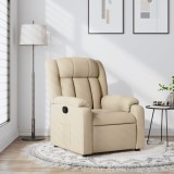 VidaXL Fotoliu rabatabil, material textil crem 3205775