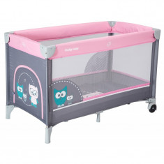 Patut cu 1 nivel HR-8052-176 Owls Pink Baby Mix foto