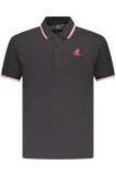 U.S. Grand POLO Tricou polo barbati cu logo brodat, cu detalii contrastante, din bumbac, Regular fit, negru, S, 2XL, 3XL, L, M, XL, U.S. GRAND POLO EQUIPMENT &amp; APPAREL