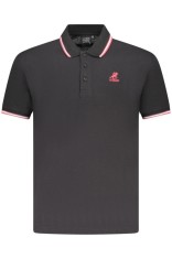 U.S. Grand POLO Tricou polo barbati cu logo brodat, cu detalii contrastante, din bumbac, Regular fit, negru, S foto