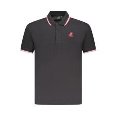 U.S. Grand POLO Tricou polo barbati cu logo brodat, cu detalii contrastante, din bumbac, Regular fit, negru, S