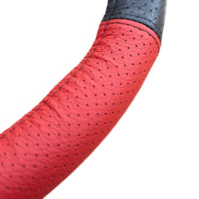 Husa Volan Piele Naturala Perforata Rosu 37-39 Cm Mega Drive 473353 114513 foto