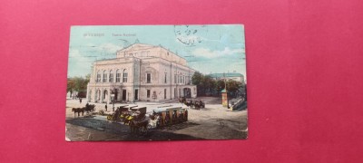 Bucuresti Teatru National Tramvai Tramway Trasura Carriage foto