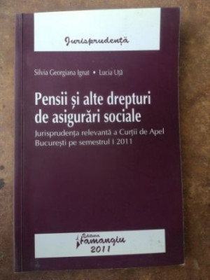 Pensii si alte drepturi de asigurari sociale- Silvia Georgia Ignat, Lucia Uta foto