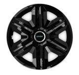 Cumpara ieftin Set 4 capace roti hubcaps fast black R16 pentru gama auto Smart, Autohelix MSA