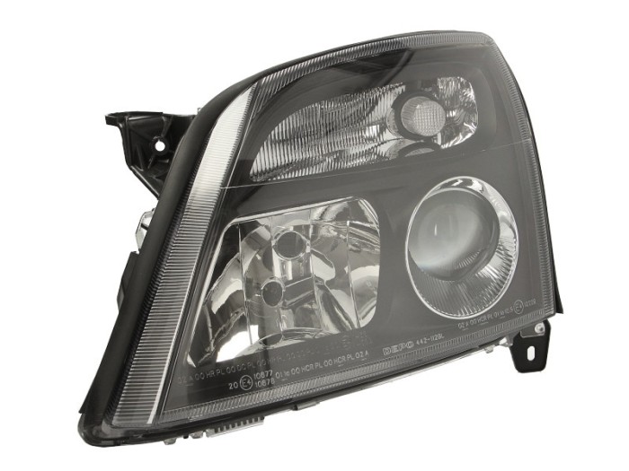 Far Opel Vectra C 09.2001-09.2005 SIGNUM 06.2003-09.2005 DEPO fata stanga , tip bec H7+H7, culoare rama negru