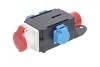 Distribuitor Curent Trifazic 11kW MIXO CEE 16A 400V, 5 Poli, IP44 + 3 Prize Schuko 230V