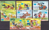 Grenada 1986 Disney Ameripex MI 1471-1478 MNH, Nestampilat