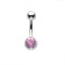 Piercing Buric Navel 1.6 x 10 x 5/8 - roz