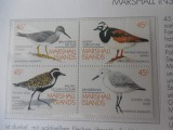 Marshall Islands-Fauna ,pasari -serie completa-nestampilate
